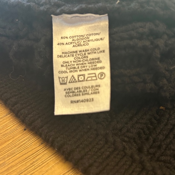 LOFT Open Knit Black Cardigan - Picture 5 of 6